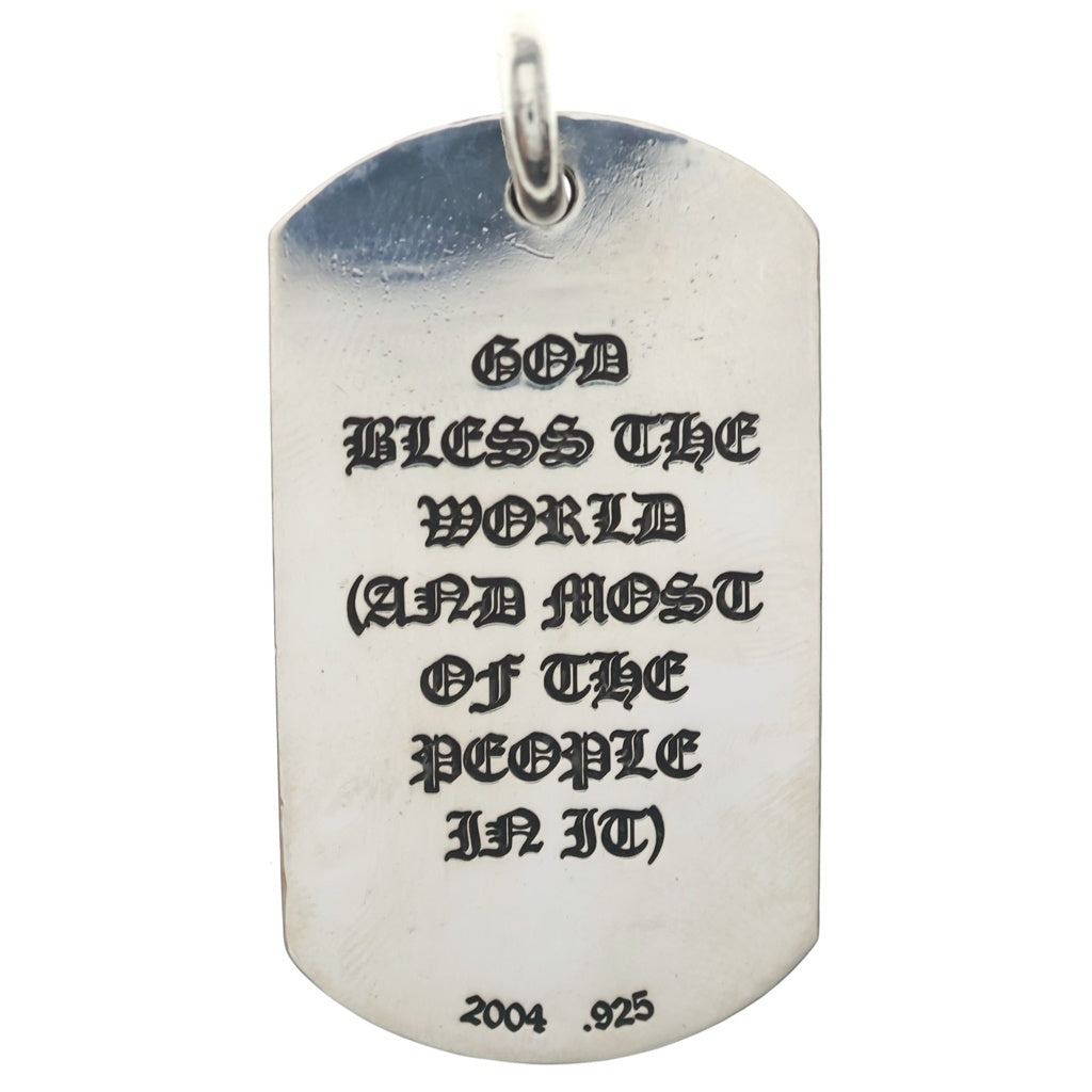 CHROME HEARTS(クロムハーツ) D TAG LRG GOD BLESS ラージ ゴッドブレス ドッグタグ ペンダントトップ シルバー