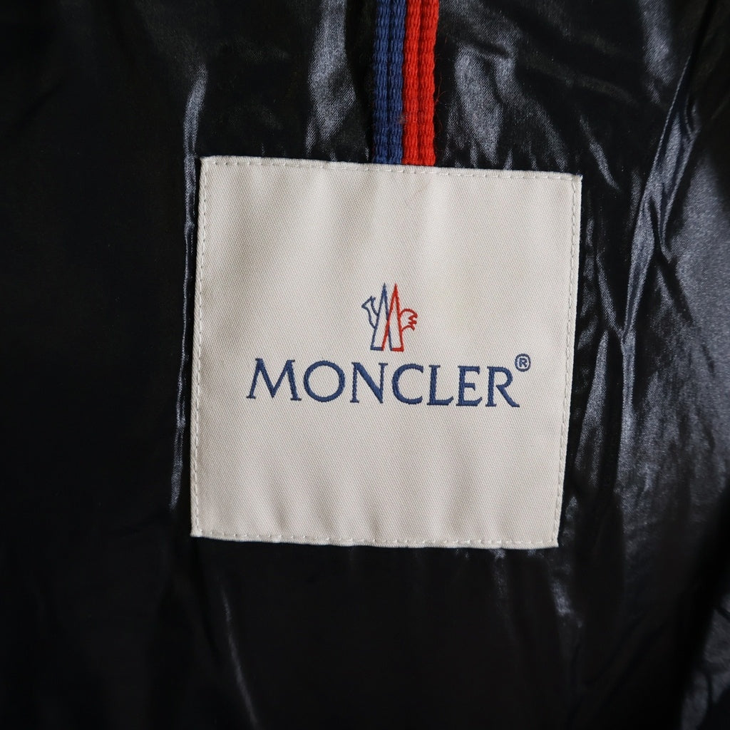 MONCLER(モンクレール) 23AW SAULX ソックス アームワッペンロゴ ジップアップ フーデッドダウンジャケット ブラック I20911A00007 5963V