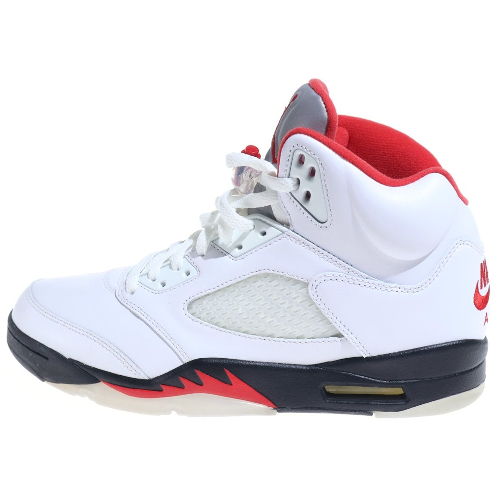 NIKE(ナイキ) AIR JORDAN 5 RETRO FIRE RED エアジョーダン5 ファイアレッド ハイカットスニーカー ホワイト/レッド US10.5/28.5cm DA1911-102