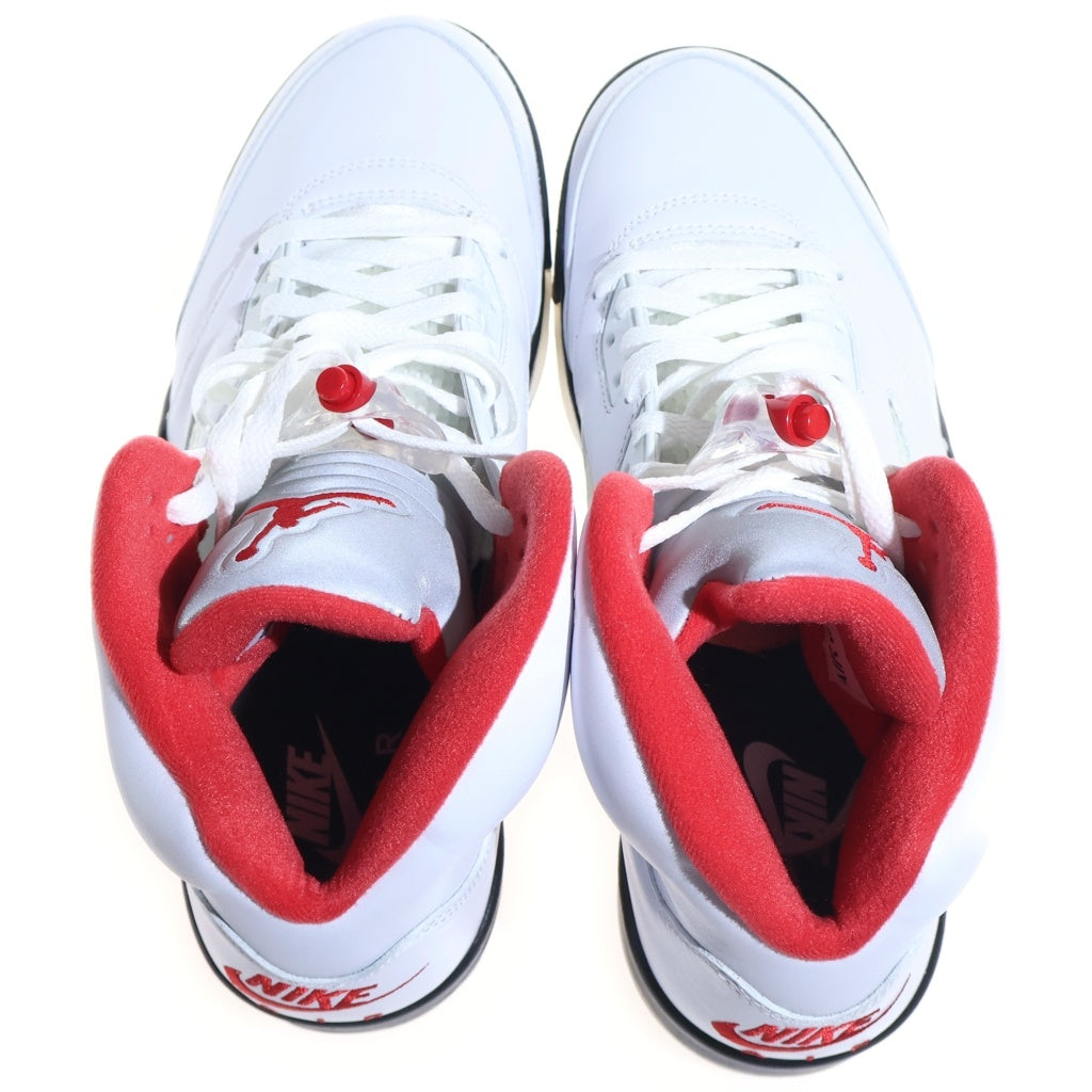 NIKE(ナイキ) AIR JORDAN 5 RETRO FIRE RED エアジョーダン5 ファイアレッド ハイカットスニーカー ホワイト/レッド US10.5/28.5cm DA1911-102