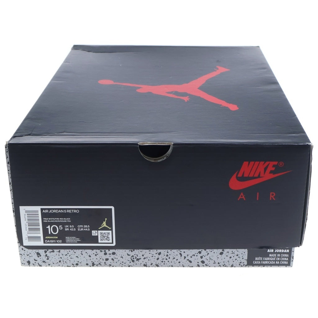 NIKE(ナイキ) AIR JORDAN 5 RETRO FIRE RED エアジョーダン5 ファイアレッド ハイカットスニーカー ホワイト/レッド US10.5/28.5cm DA1911-102
