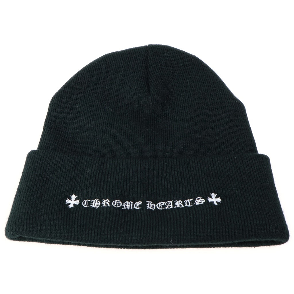 CHROME HEARTS(クロムハーツ) ×MATTY BOY PPO WOOL WATCH CAP マッティボーイ チョンパー刺繍ニットキャップ ビーニー ニット帽 ブラック