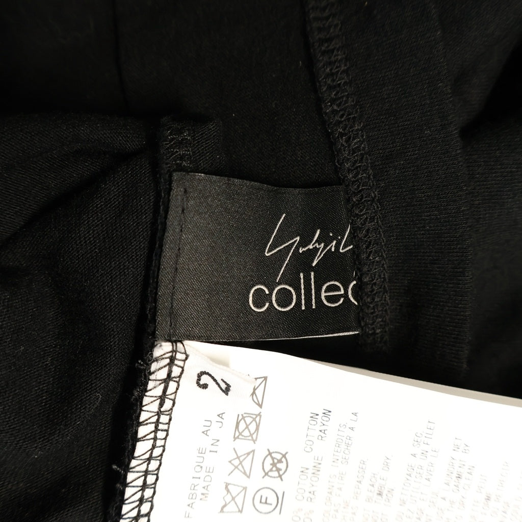 Yohji Yamamoto(ヨウジヤマモト) 26SS COTTON VISCOSE SINGLE SLIT DETAIL SHORT SLV T コットン ビスコース シングル スリット ディテール 半袖Tシャツ カットソー レディース ブラック FW-T20-078