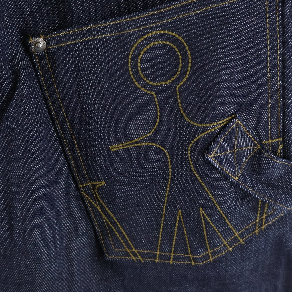 J.W.ANDERSON(ジェー ダブリュー アンダーソン) 26SS TWISTED WORKWEAR DENIM JEANS ツイスティッド ワークウェア ボタンフライ バギーデニムパンツ レディース インディゴ DT0127PG1930870