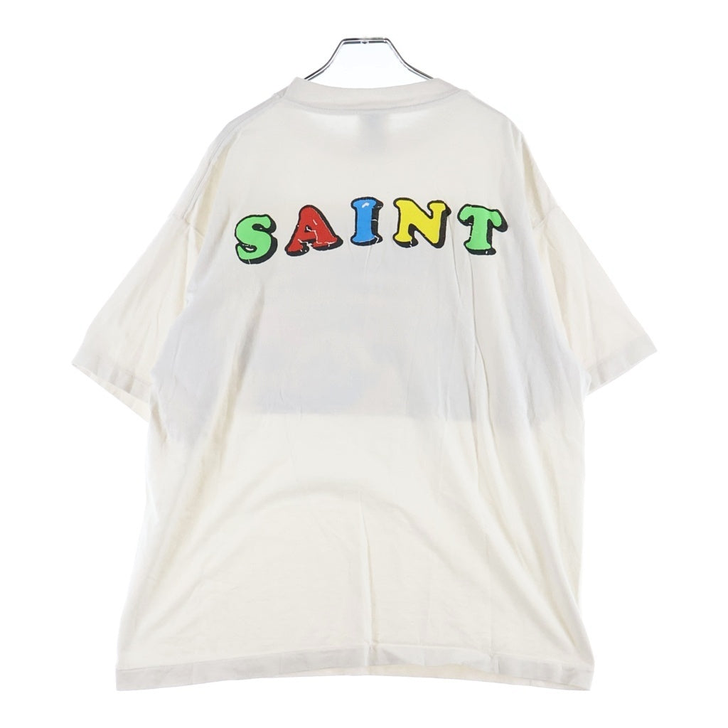 SAINT MICHAEL(セントマイケル) 26SS ×JAMIE REID ジェイミー リード 両面プリント クルーネック 半袖Tシャツ カットソー ホワイト SM-MK8-0000-C05