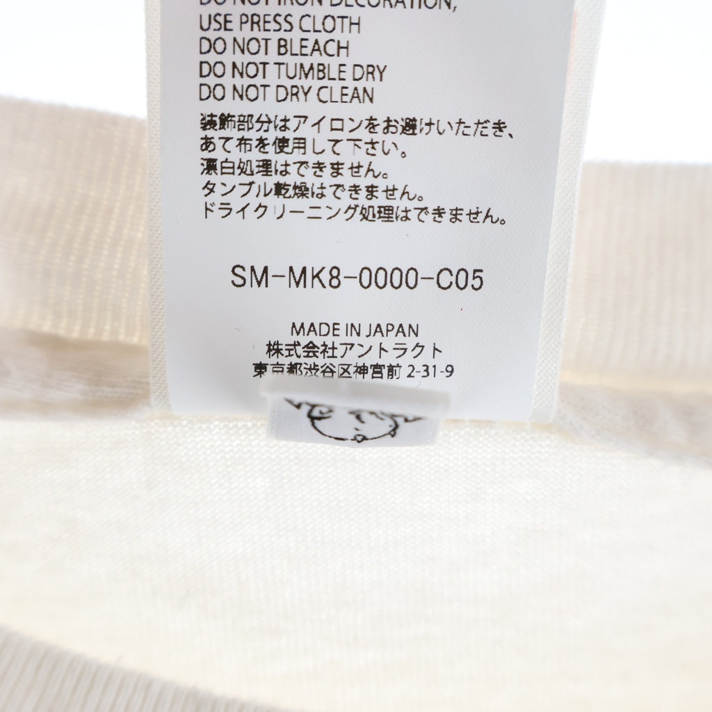 SAINT MICHAEL(セントマイケル) 26SS ×JAMIE REID ジェイミー リード 両面プリント クルーネック 半袖Tシャツ カットソー ホワイト SM-MK8-0000-C05