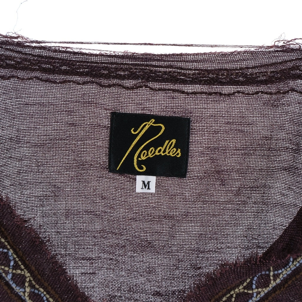Needles(ニードルス) EMBROIDERED TUNIC GAUZE エンブロイダリード ガーゼチュニック レディース ブラウン SX280