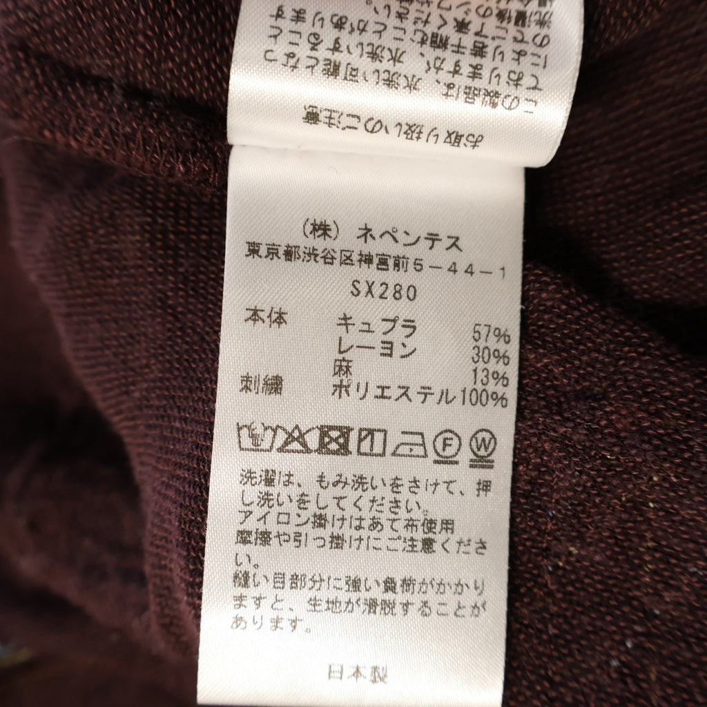 Needles(ニードルス) EMBROIDERED TUNIC GAUZE エンブロイダリード ガーゼチュニック レディース ブラウン SX280