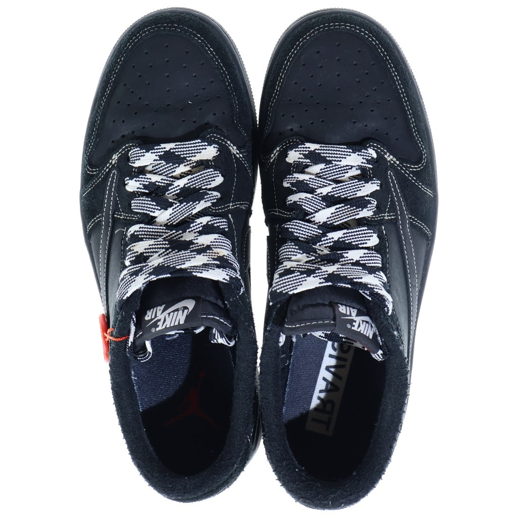 NIKE(ナイキ) ×TRAVIS SCOTT AIR JORDAN 1 LOW OG SP BLACK PHANTOM トラヴィススコット エアジョーダン ブラックファントム ローカットスニーカー ブラック US9/27cm DM7866-001