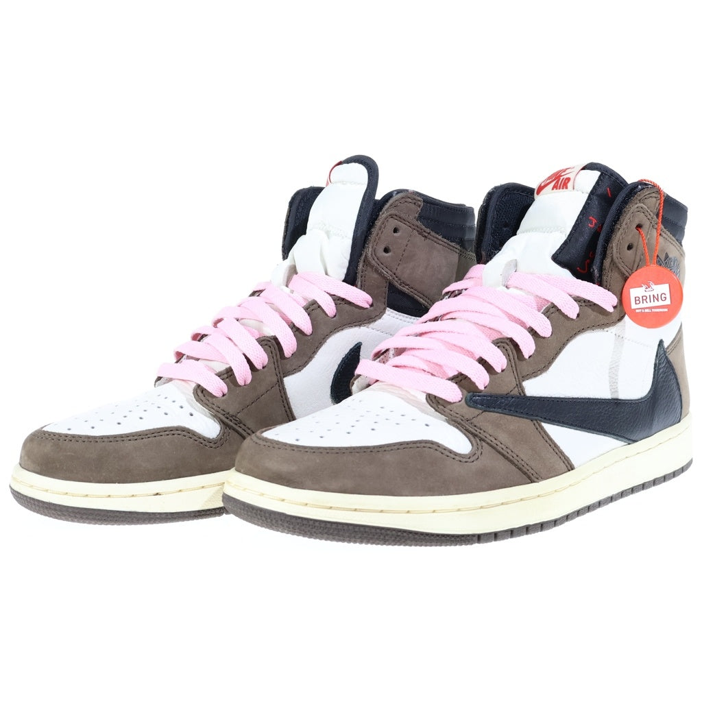 NIKE(ナイキ) ×TRAVIS SCOTT AIR JORDAN 1 RETRO HIGH OG TS SP トラヴィススコット エアジョーダン1 レトロ ハイカットスニーカー ブラウン US9/27.0cm CD4487-100