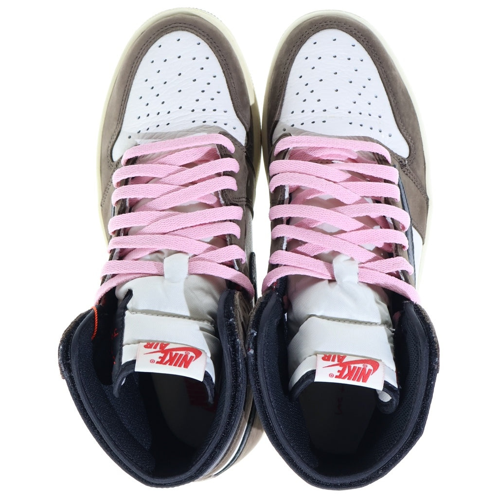 NIKE(ナイキ) ×TRAVIS SCOTT AIR JORDAN 1 RETRO HIGH OG TS SP トラヴィススコット エアジョーダン1 レトロ ハイカットスニーカー ブラウン US9/27.0cm CD4487-100