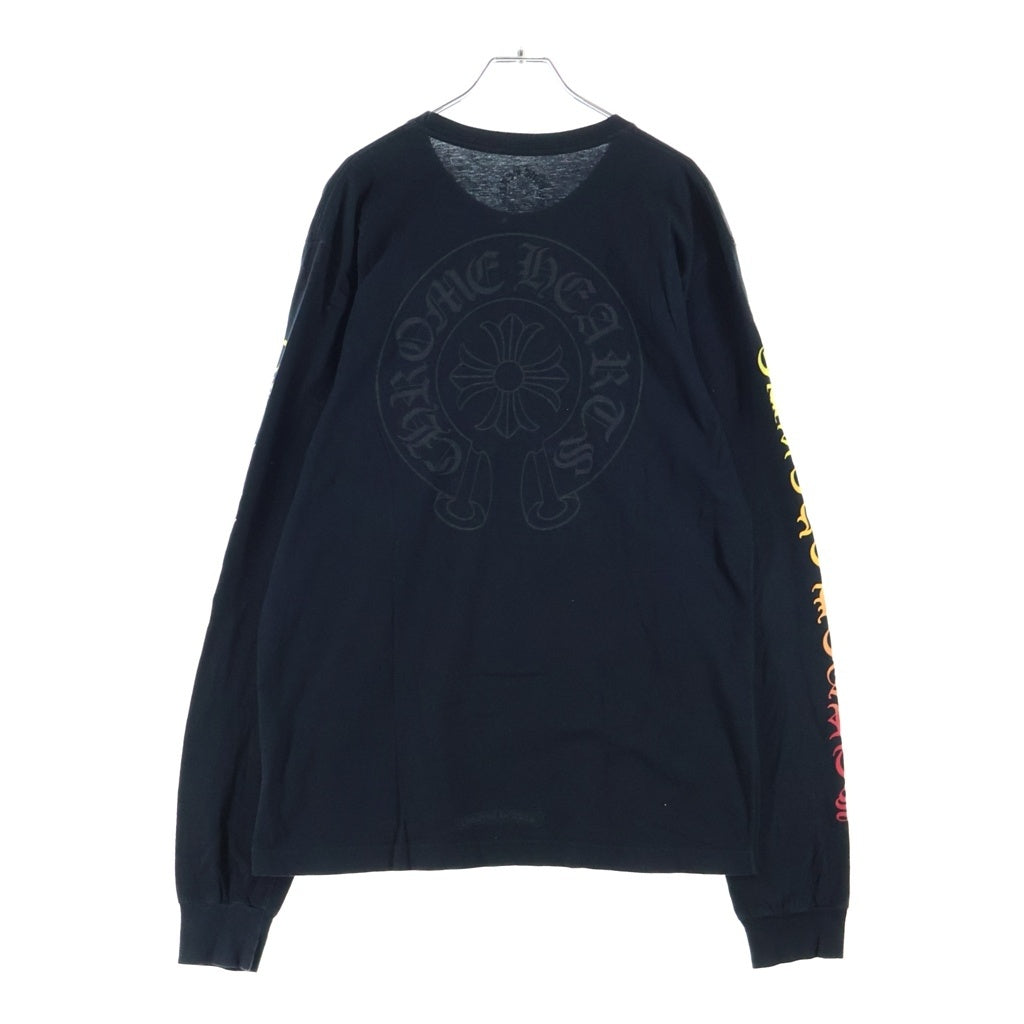 CHROME HEARTS(クロムハーツ) CH L/S NECK LOGO ネックロゴ グラデーション アームプリント 長袖Tシャツ カットソー ブラック/イエロー