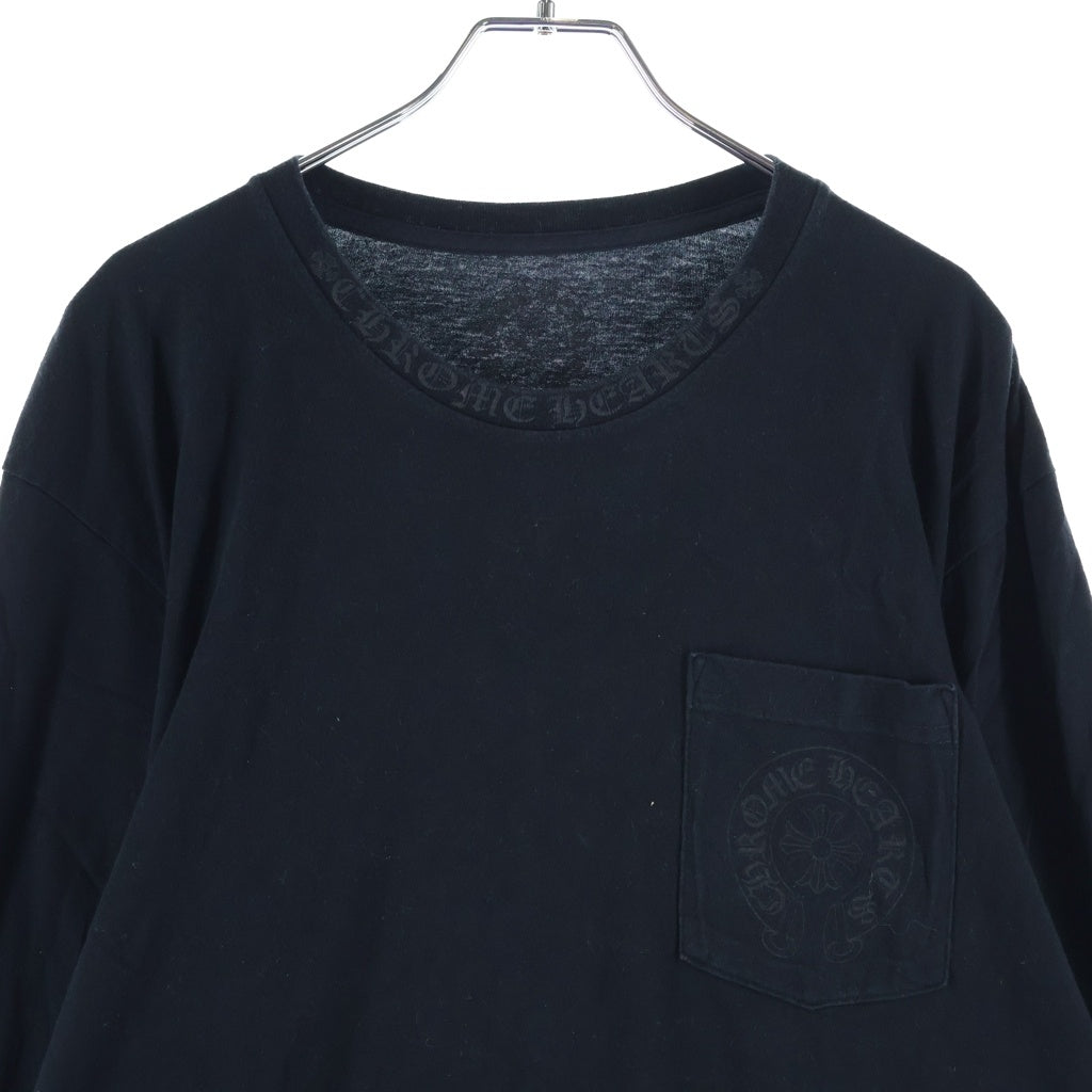 CHROME HEARTS(クロムハーツ) CH L/S NECK LOGO ネックロゴ グラデーション アームプリント 長袖Tシャツ カットソー ブラック/イエロー