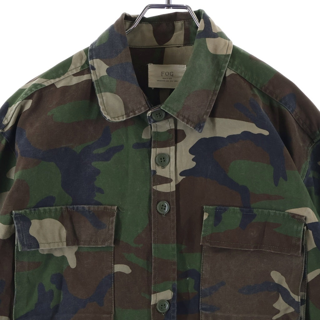 FEAR OF GOD(フィアオブゴッド) 15AW M-65 カモ柄 サイドジップ ミリタリージャケット グリーン