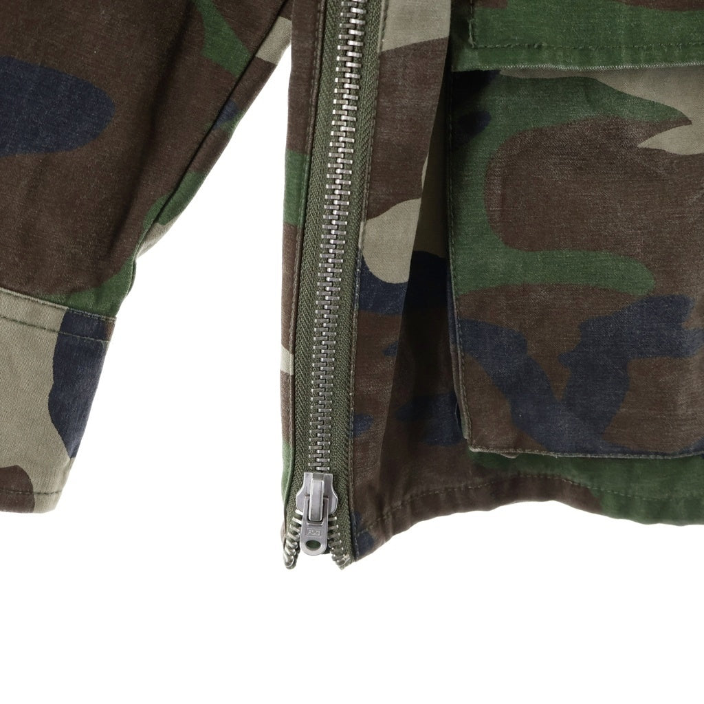 FEAR OF GOD(フィアオブゴッド) 15AW M-65 カモ柄 サイドジップ ミリタリージャケット グリーン