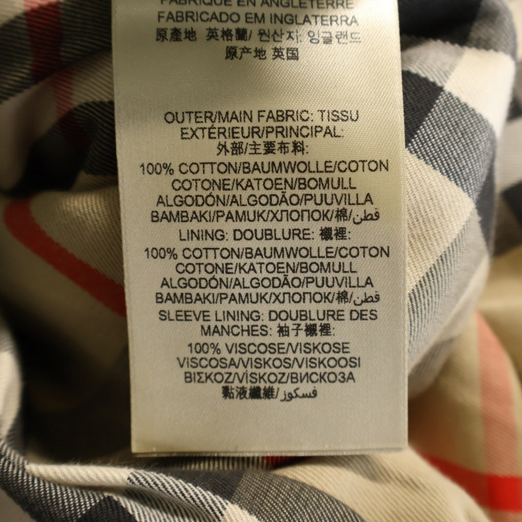 BURBERRY PRORSUM(バーバリー プローサム) THE KENSINGTON ケンジントン 裏地チェック ミディアム トレンチコート ブラック レディース 3900459