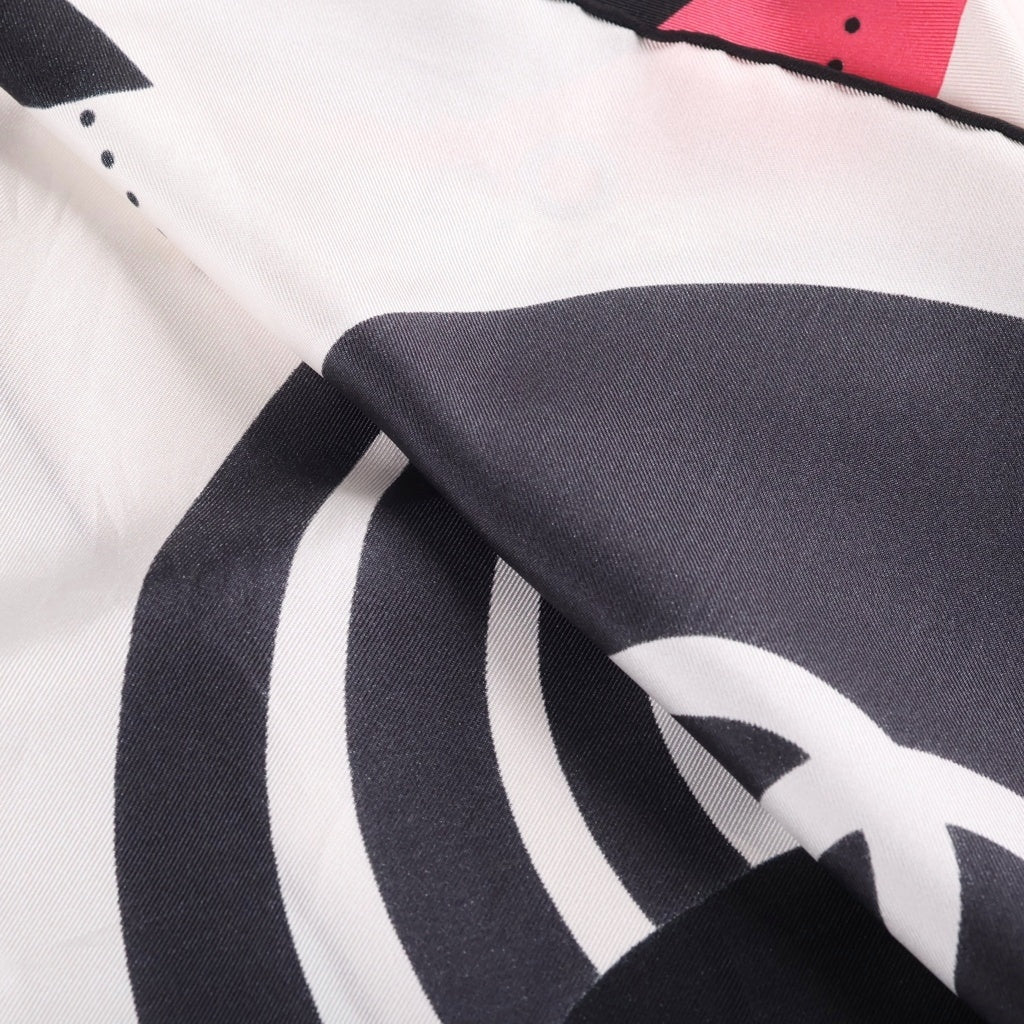 CHANEL(シャネル) 1986-1988 COCO MARK ICON SCARF ココマーク アイコン シルク スカーフ ホワイト レディース