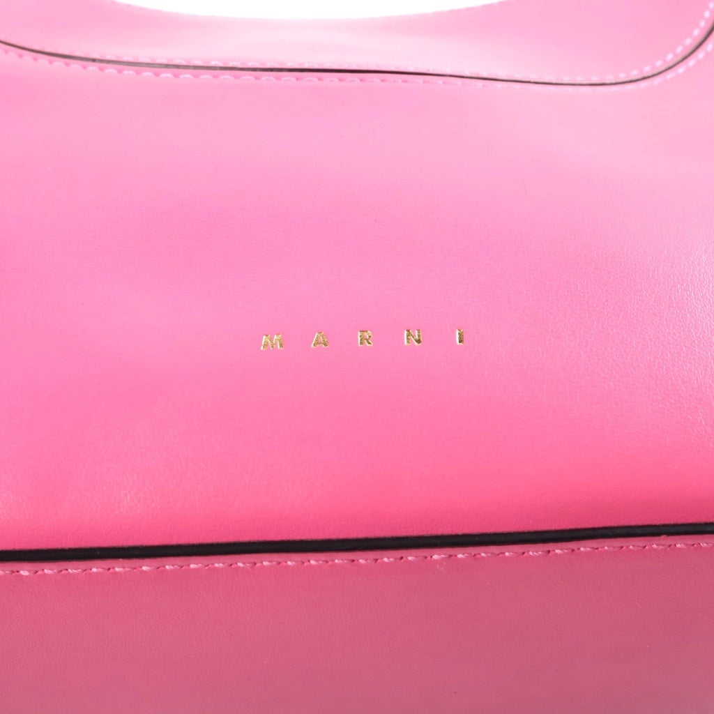 MARNI(マルニ) レザー ロゴプリント 2WAY ハンド ショルダーバッグ ピンク BMMP0103U0 レディース