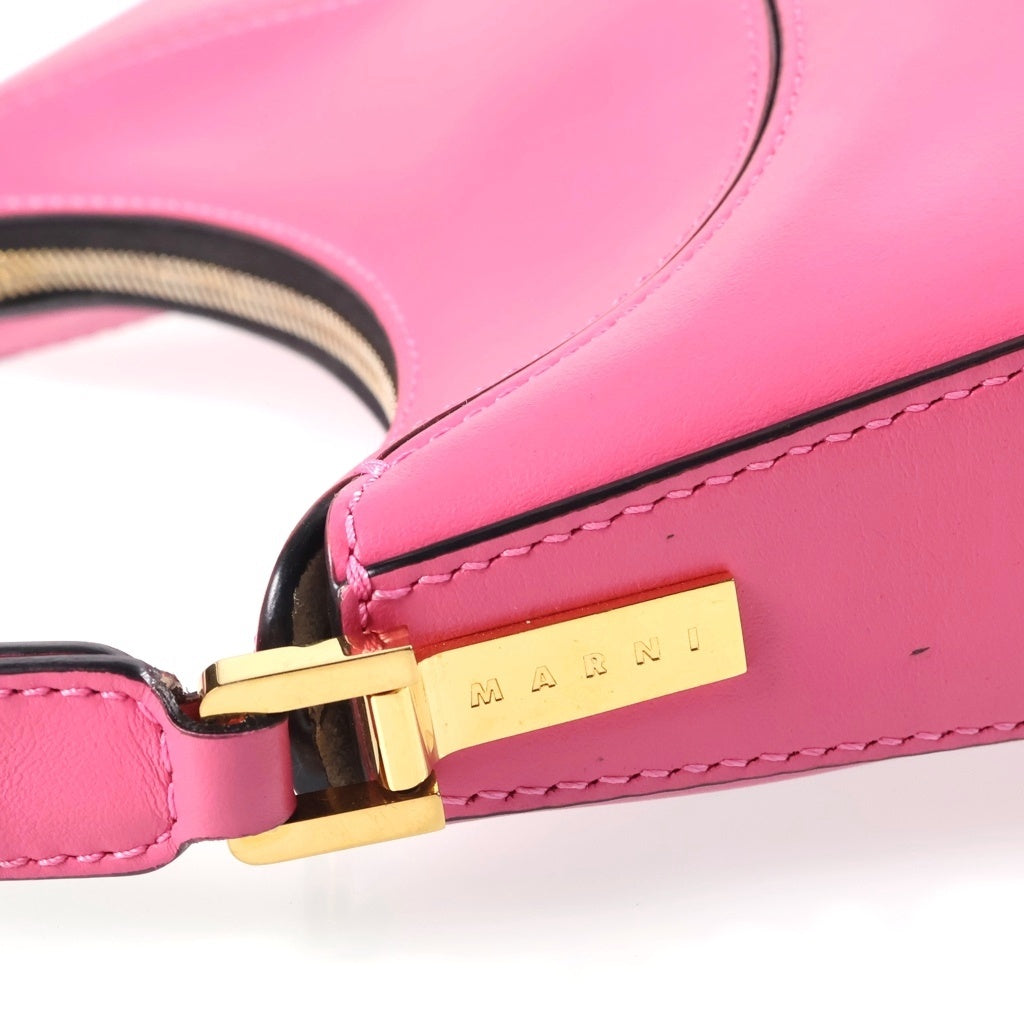 MARNI(マルニ) レザー ロゴプリント 2WAY ハンド ショルダーバッグ ピンク BMMP0103U0 レディース