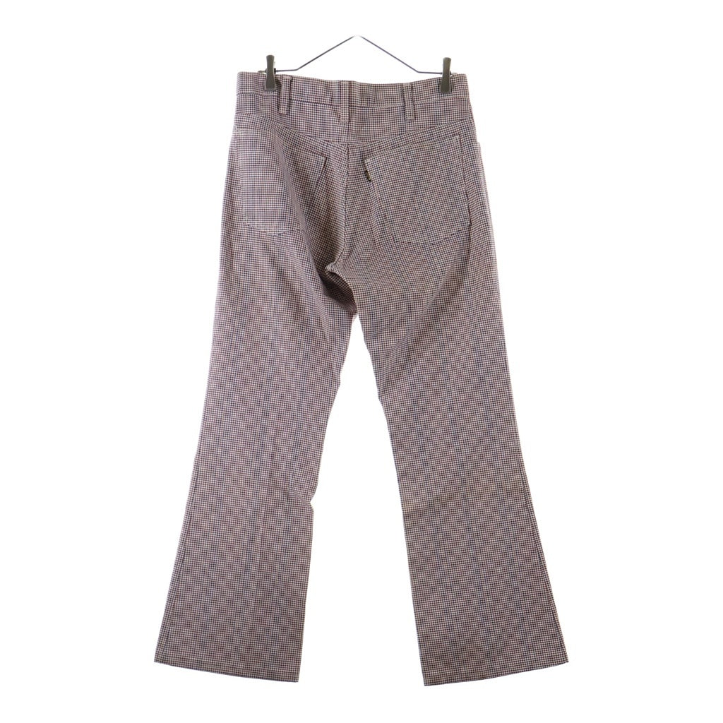 Levi's(リーバイス) 70S VINTAGE 517 ヴィンテージ ボタン裏520 42TALON 両面BIG E 千鳥格子 フレアパンツ スタプレ マルチカラー 517-2416
