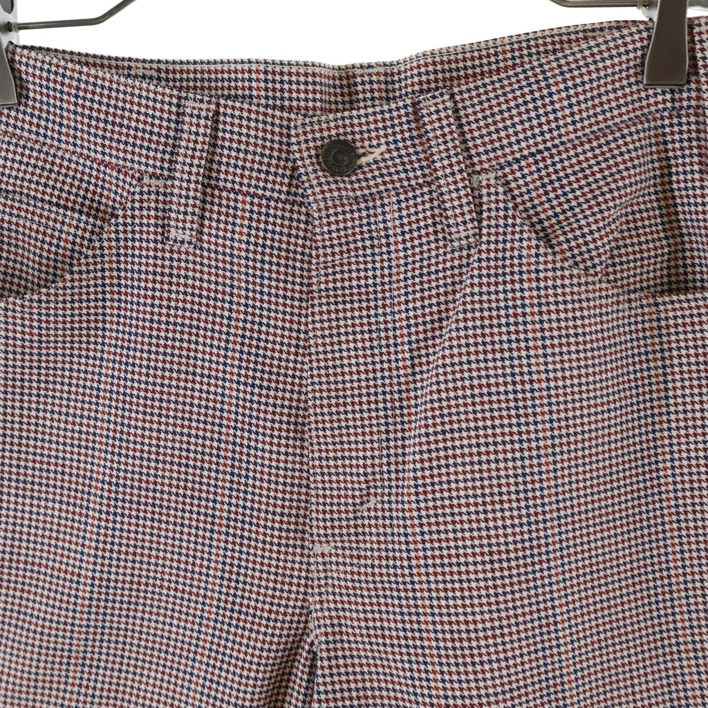 Levi's(リーバイス) 70S VINTAGE 517 ヴィンテージ ボタン裏520 42TALON 両面BIG E 千鳥格子 フレアパンツ スタプレ マルチカラー 517-2416