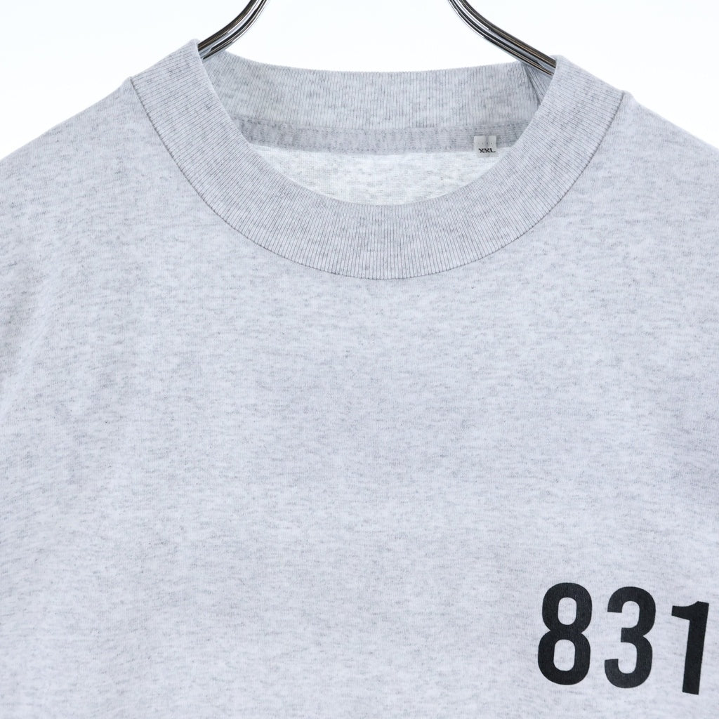 LANE BY BROCHURE(レーンバイブローシュアー) LANE BY 831 TEE ロゴプリントTシャツ グレー