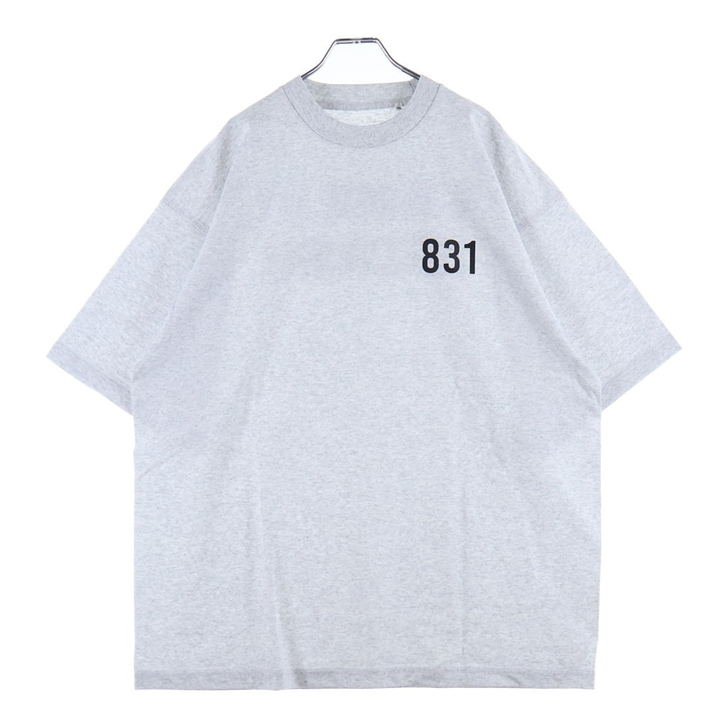 LANE BY BROCHURE(レーンバイブローシュアー) LANE BY 831 TEE ロゴプリントTシャツ グレー