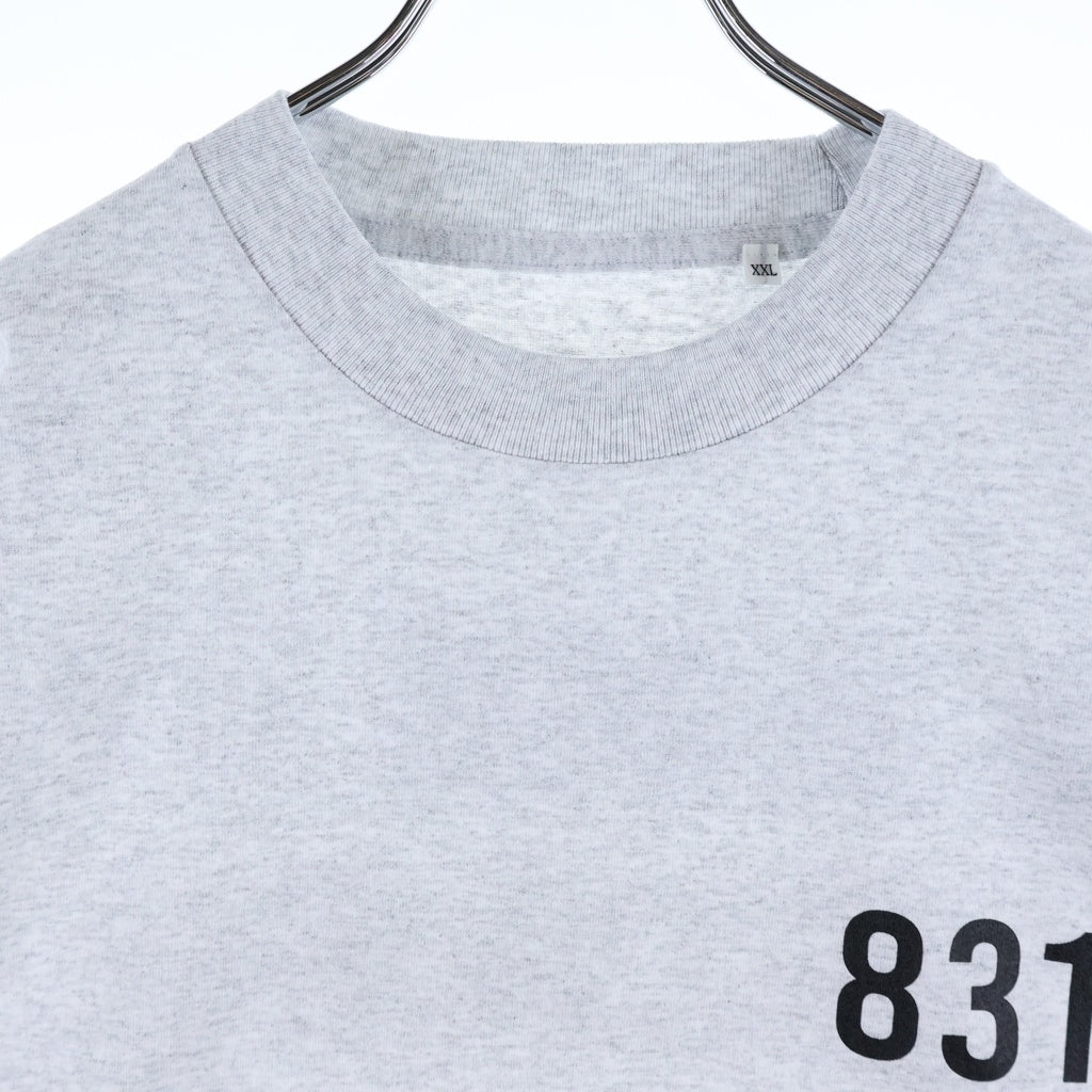 LANE BY BROCHURE(レーンバイブローシュアー) LANE BY 831 TEE ロゴプリントTシャツ グレー