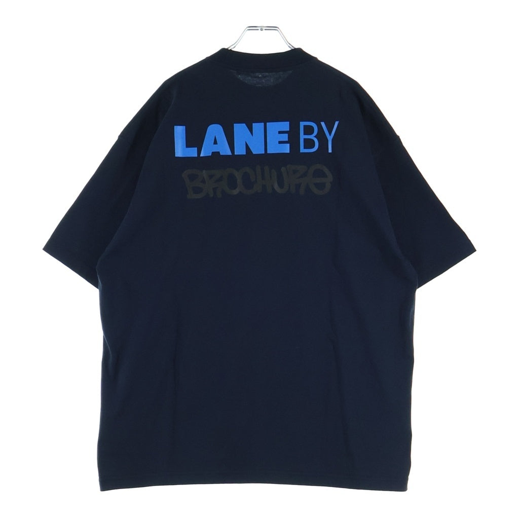 LANE BY BROCHURE(レーンバイブローシュアー) LANE BY 831 TEE ロゴプリントTシャツ ブラック
