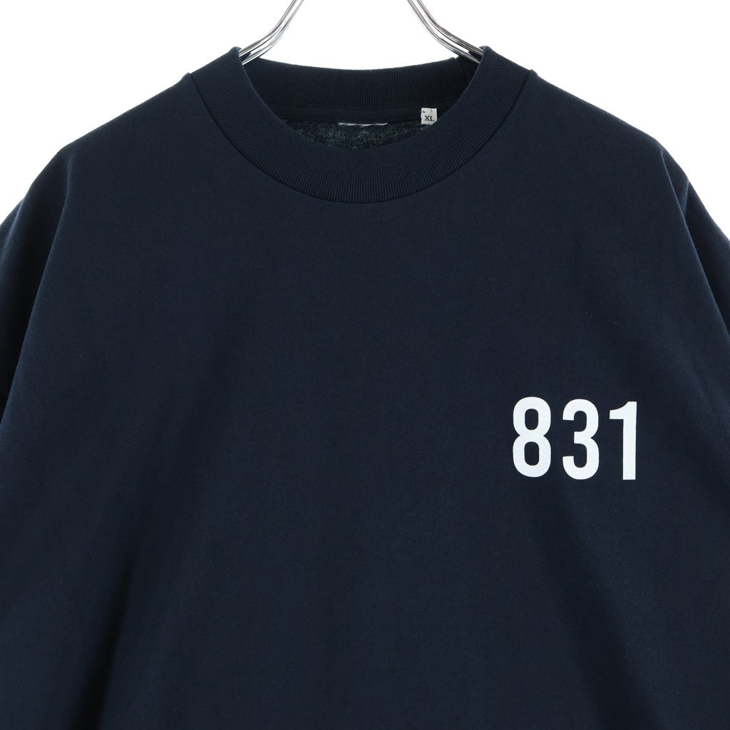 LANE BY BROCHURE(レーンバイブローシュアー) LANE BY 831 TEE ロゴプリントTシャツ ブラック