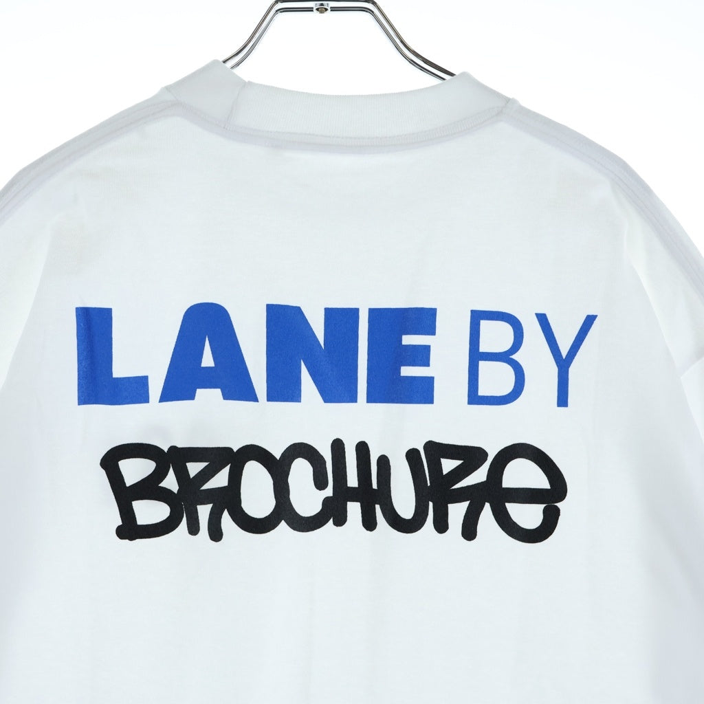 LANE BY BROCHURE(レーンバイブローシュアー) LANE BY 831 TEE ロゴプリントTシャツ ホワイト