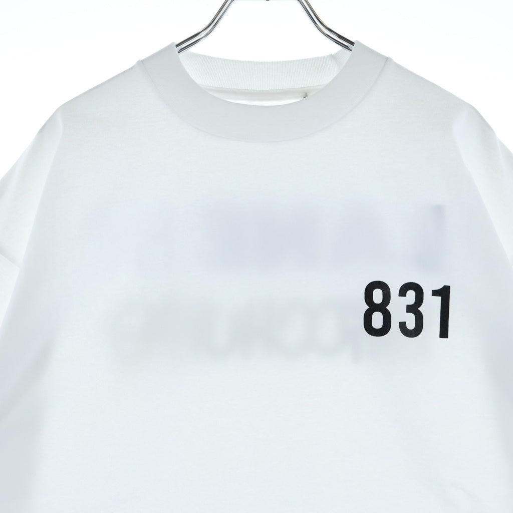 LANE BY BROCHURE(レーンバイブローシュアー) LANE BY 831 TEE ロゴプリントTシャツ ホワイト