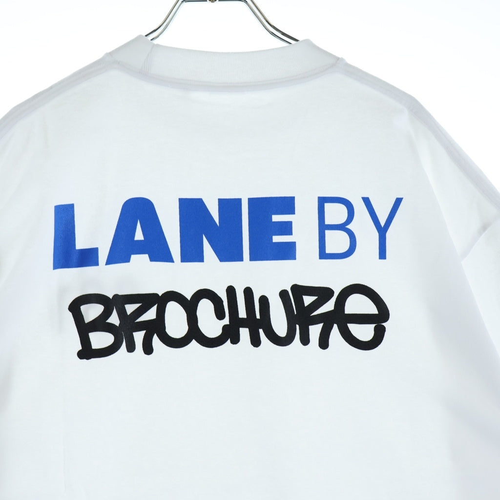 LANE BY BROCHURE(レーンバイブローシュアー) LANE BY 831 TEE ロゴプリントTシャツ ホワイト