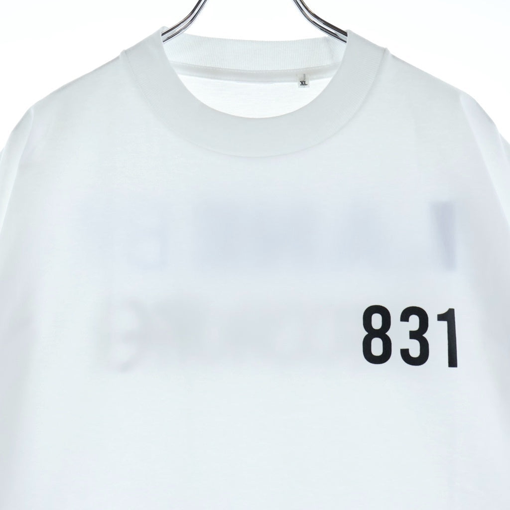 LANE BY BROCHURE(レーンバイブローシュアー) LANE BY 831 TEE ロゴプリントTシャツ ホワイト