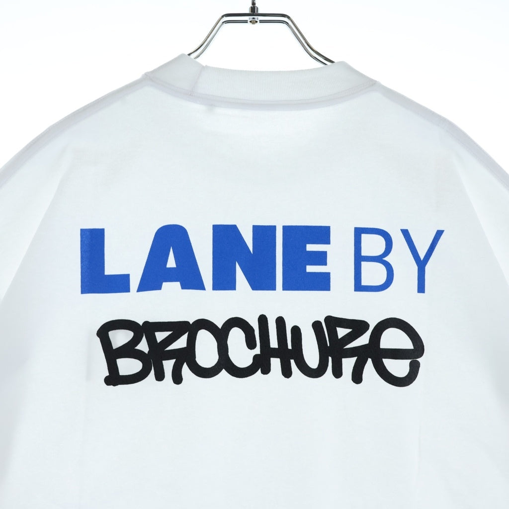 LANE BY BROCHURE(レーンバイブローシュアー) LANE BY 831 TEE ロゴプリントTシャツ ホワイト