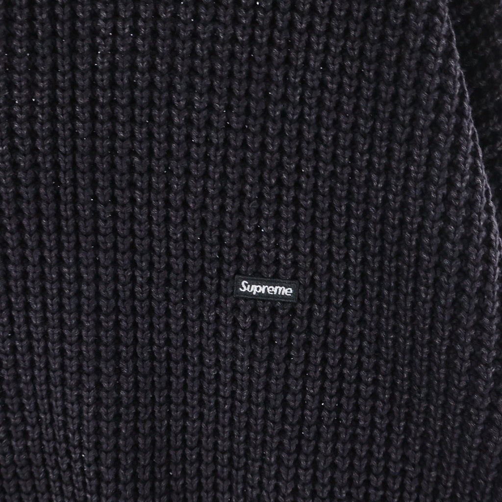 SUPREME(シュプリーム) 26SS Washed Small Box Waffle Sweater ウォッシュド スモールボックスロゴ ワッフルニットスウェット セーター ブラック