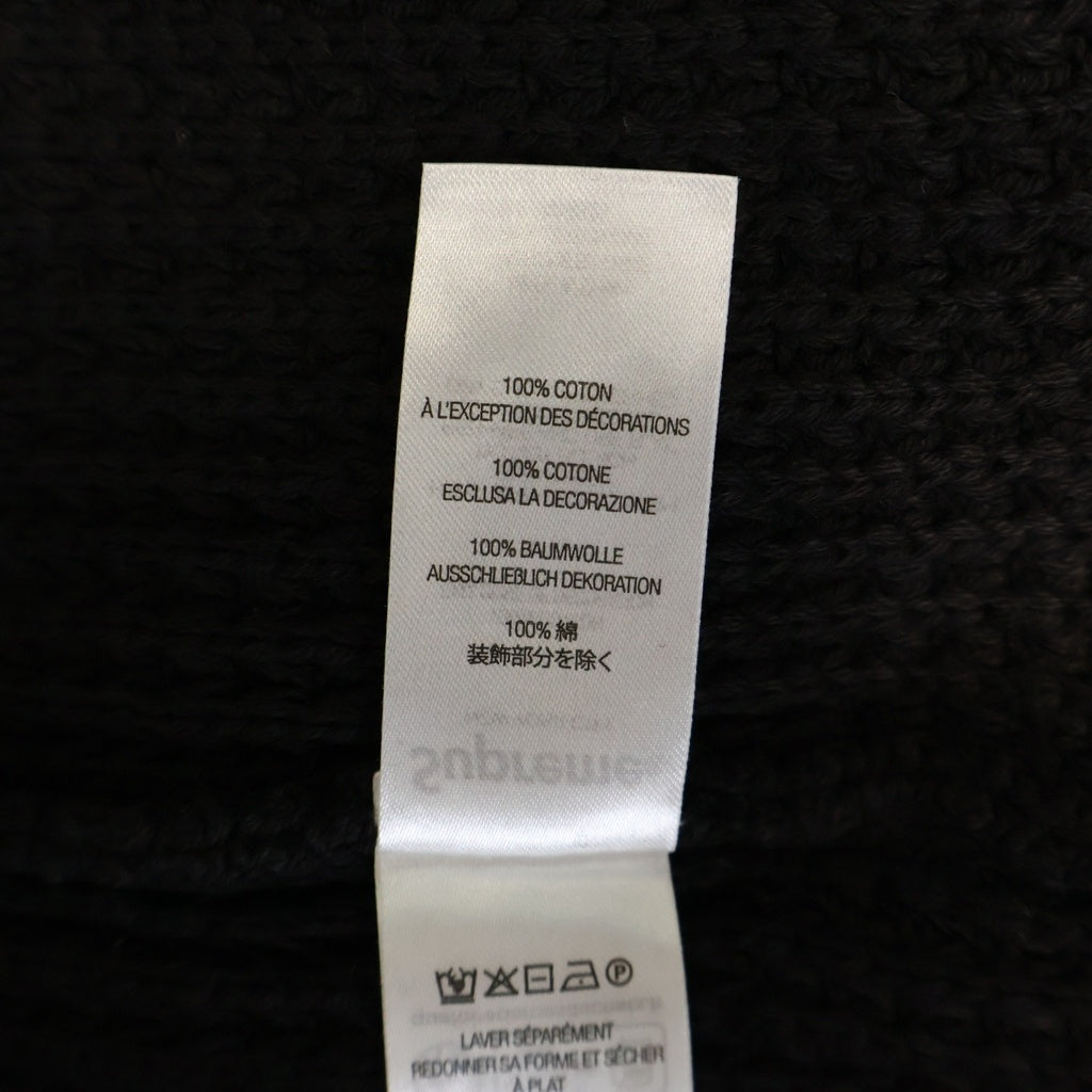 SUPREME(シュプリーム) 26SS Washed Small Box Waffle Sweater ウォッシュド スモールボックスロゴ ワッフルニットスウェット セーター ブラック