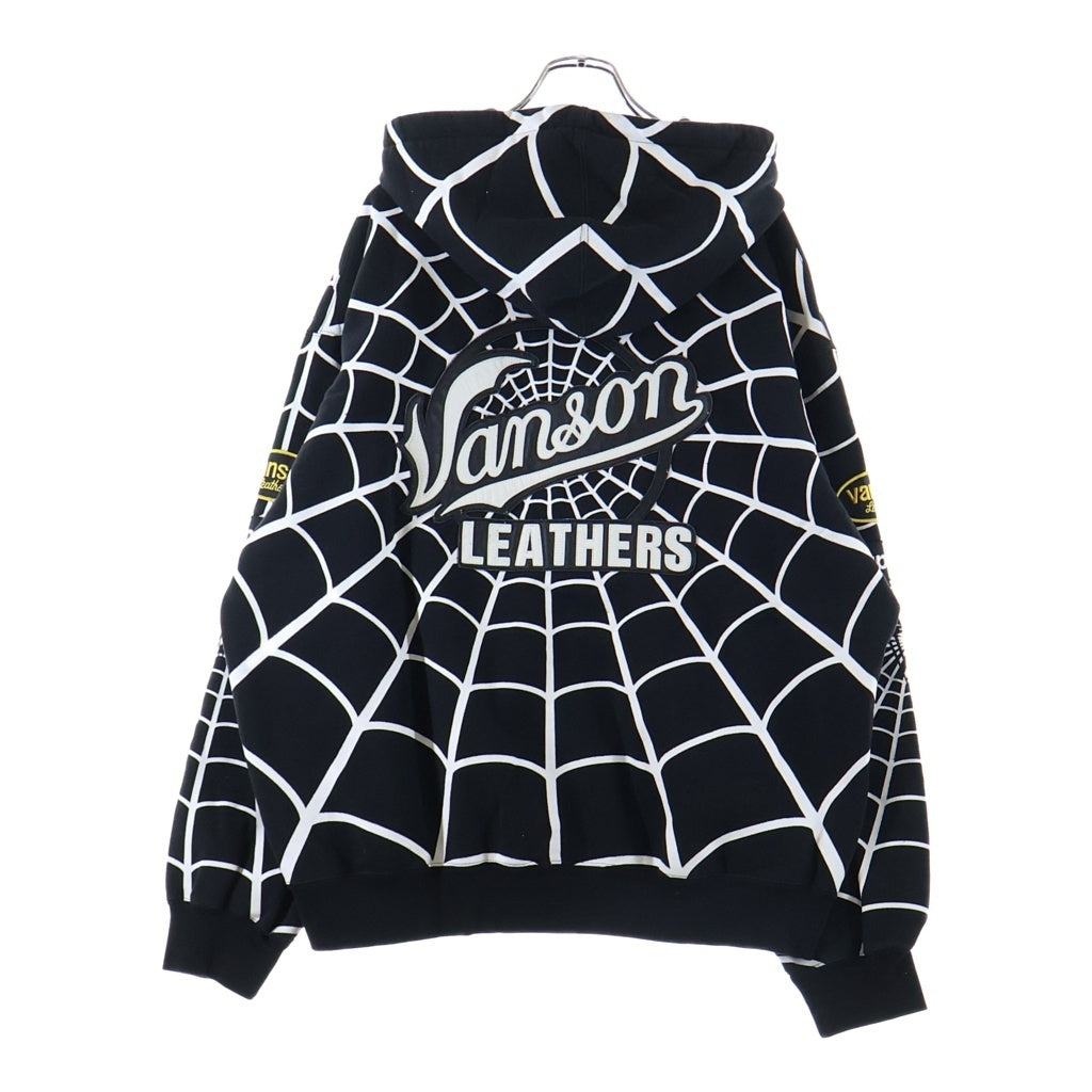 SUPREME(シュプリーム) 26SS ×Vanson Leathers Spider-Man Zip Up Hooded Sweatshirt バンソンレザー スパイダーマン ジップアップフーデッドスウェットシャツ パーカー ブラック