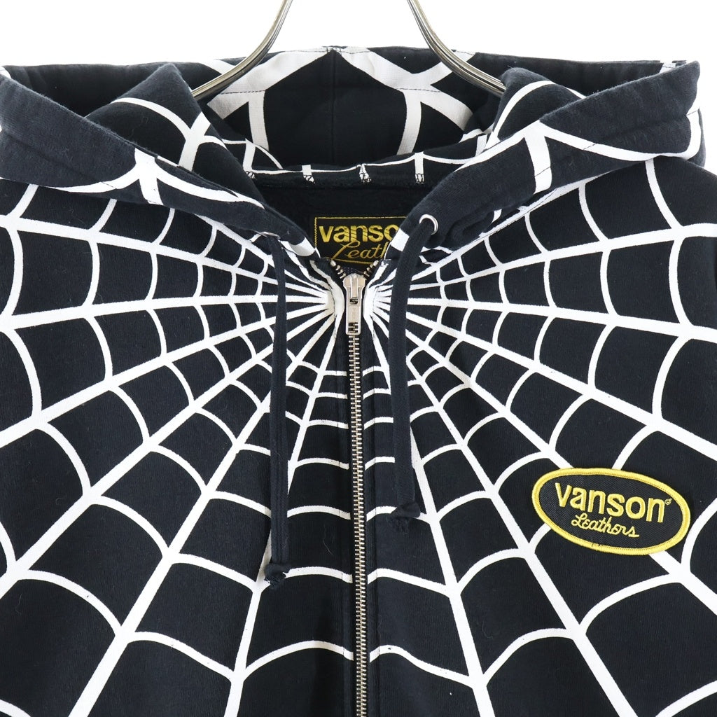 SUPREME(シュプリーム) 26SS ×Vanson Leathers Spider-Man Zip Up Hooded Sweatshirt バンソンレザー スパイダーマン ジップアップフーデッドスウェットシャツ パーカー ブラック