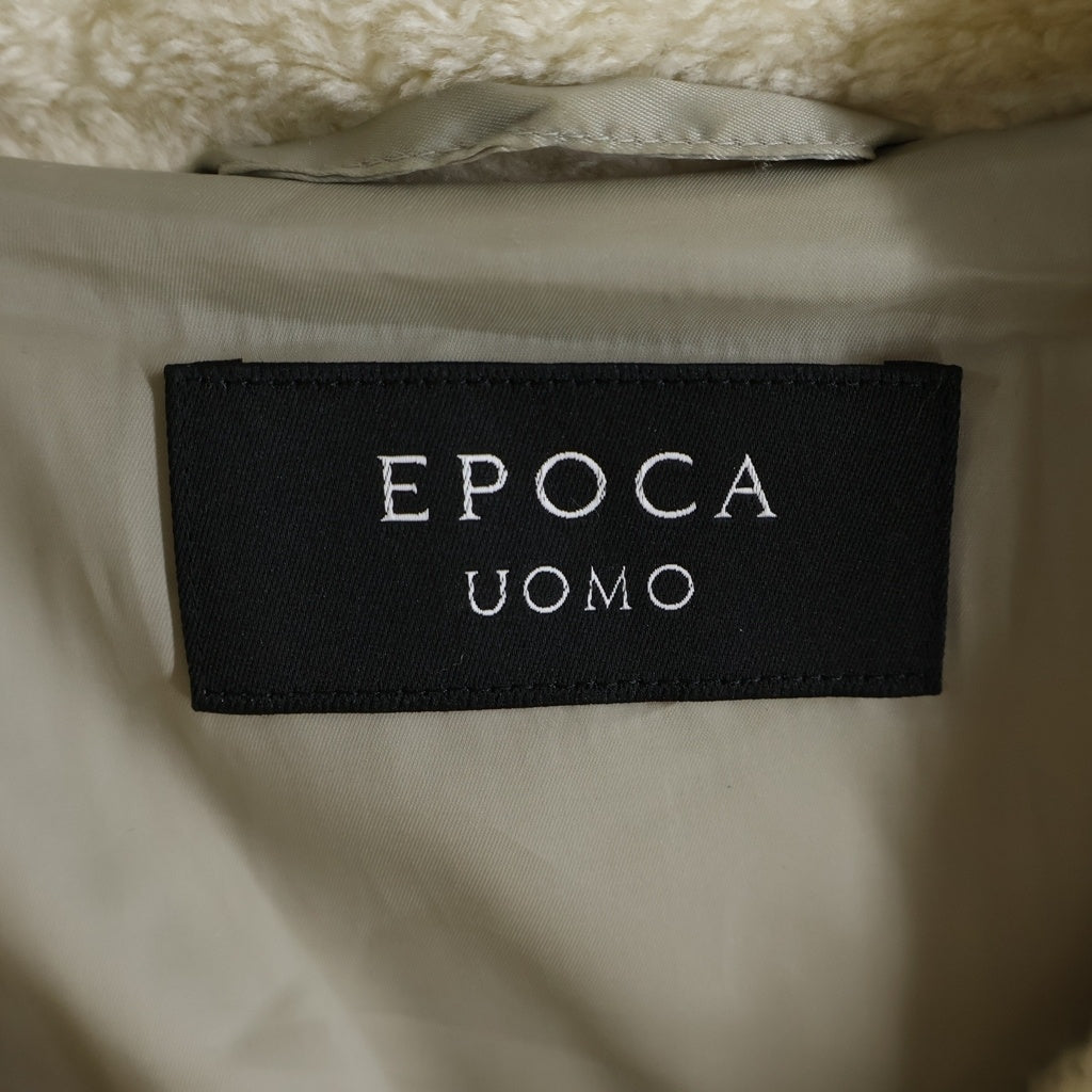 NO BRAND(ノーブランド) EPOCA UOMO エポカ ウォモ Safari Lounge 別注 切り替え ボアコンビダウン ブルゾン アイボリー