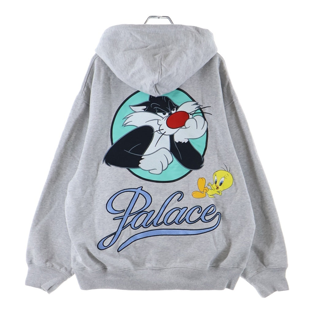Palace Skateboards(パレススケートボーズ) 25AW ×UGG ×LOONEY TUNES HOOD アグ ルーニーテューンズ 両面キャラ刺繍 プルオーバースウェットパーカー フーディー グレー