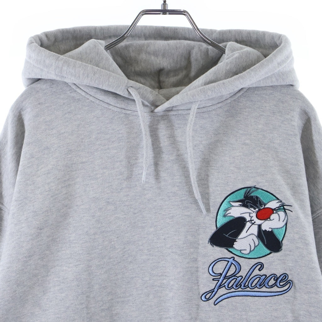 Palace Skateboards(パレススケートボーズ) 25AW ×UGG ×LOONEY TUNES HOOD アグ ルーニーテューンズ 両面キャラ刺繍 プルオーバースウェットパーカー フーディー グレー