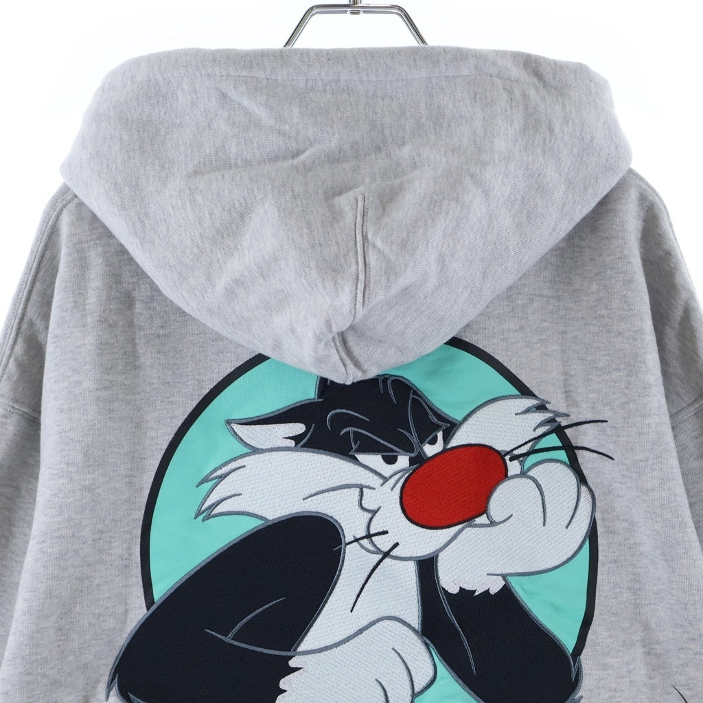 Palace Skateboards(パレススケートボーズ) 25AW ×UGG ×LOONEY TUNES HOOD アグ ルーニーテューンズ 両面キャラ刺繍 プルオーバースウェットパーカー フーディー グレー
