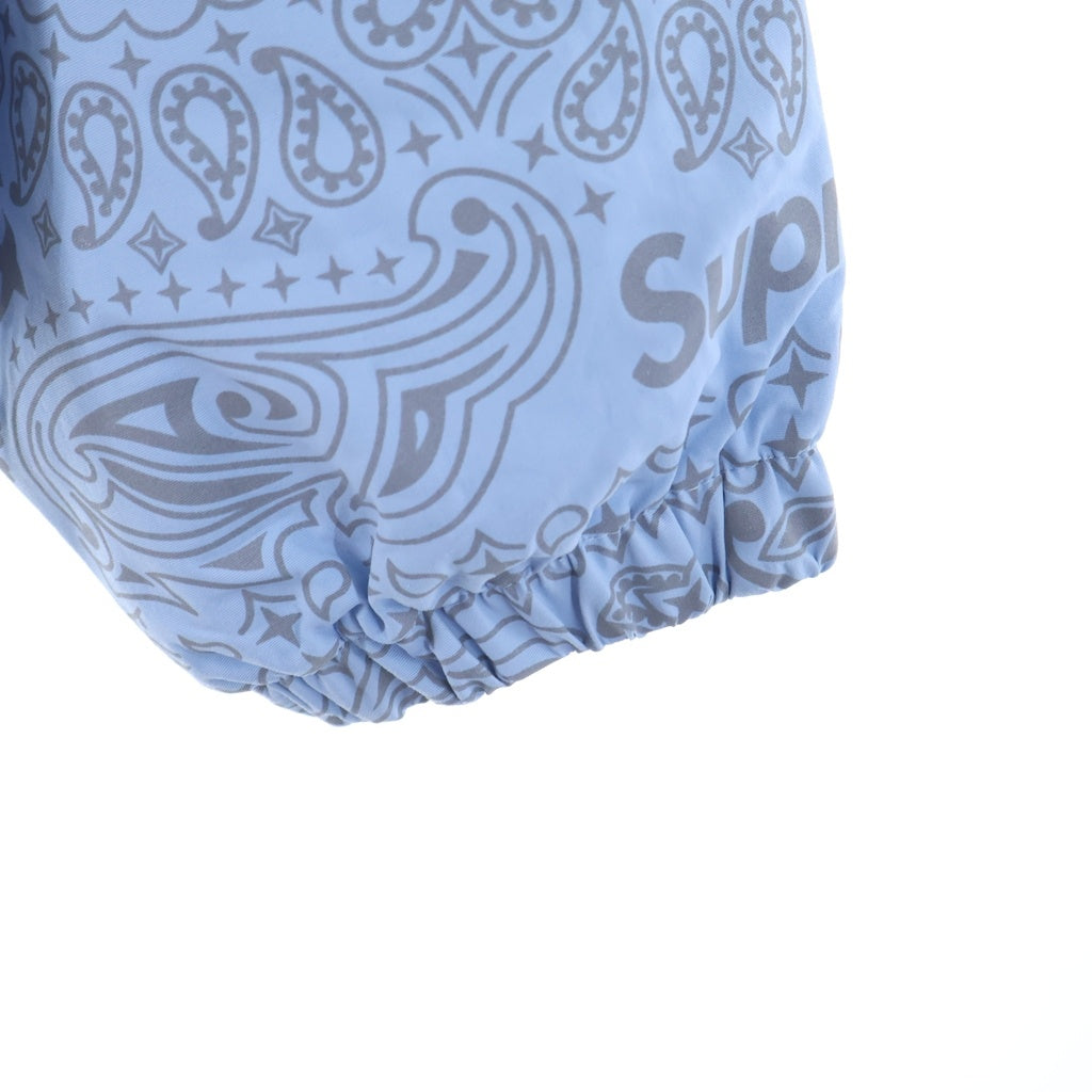 SUPREME(シュプリーム) 26SS Reflective Bandana Anorak リフレクティブバンダナアノラック ハーフジップ フーデッドナイロンジャケット ブルー