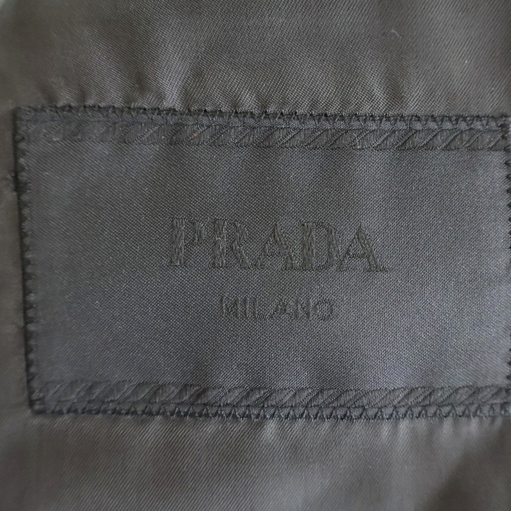 PRADA(プラダ) ウール テーラードジャケット センタープレス スラックスパンツ グレー セットアップ UAF367 R141