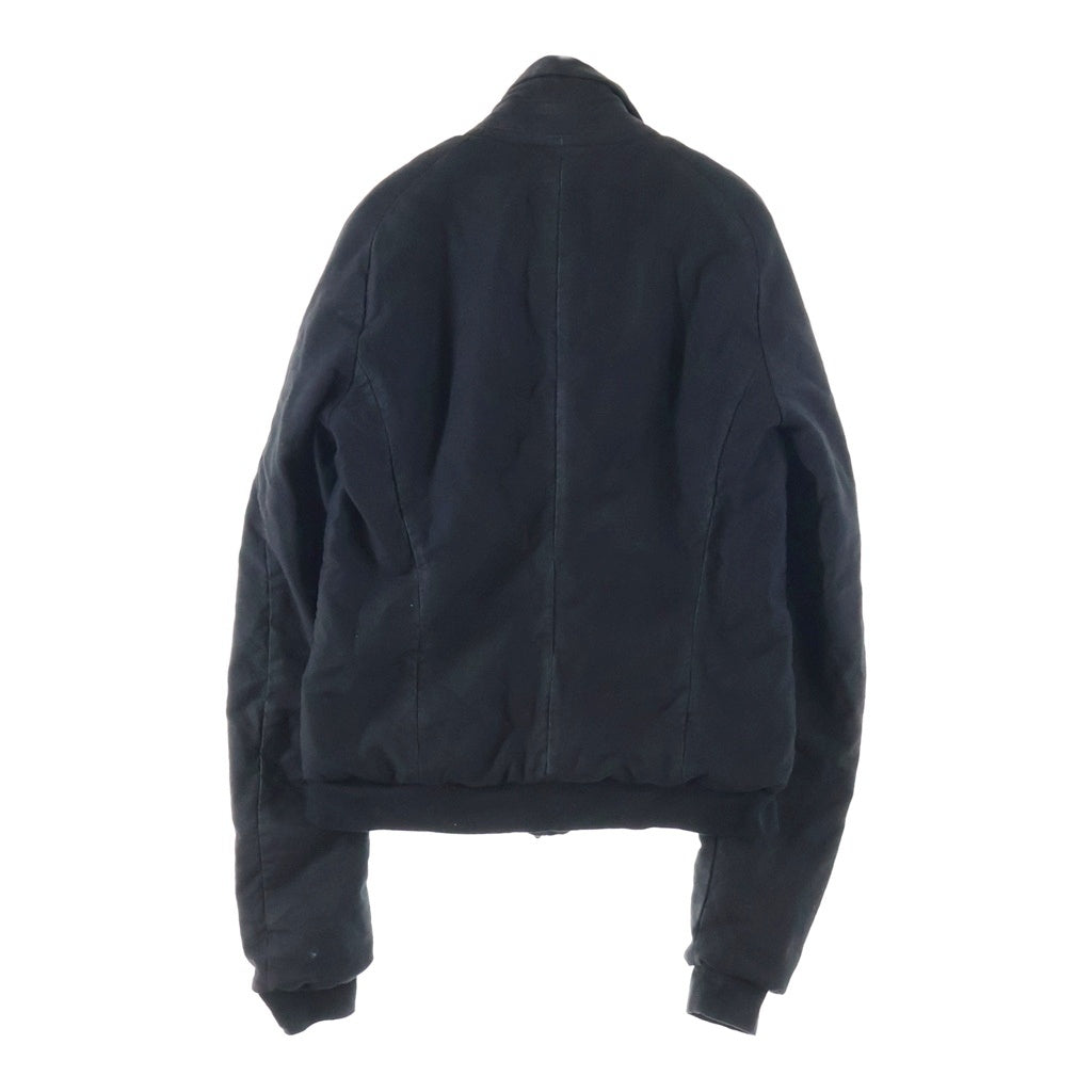 JULIUS(ユリウス) 13AW ARCHIVE COTTON LINEN MOLESKIN JACKET CRACK期 アーカイブ コットンリネン モールスキン ディメンショナルブルゾン ブラック 437BLM5