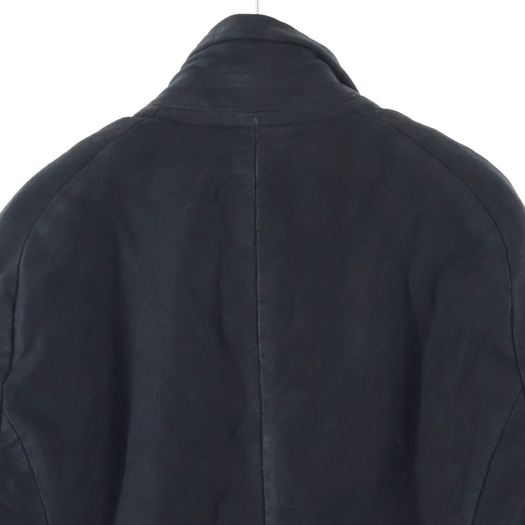 JULIUS(ユリウス) 13AW ARCHIVE COTTON LINEN MOLESKIN JACKET CRACK期 アーカイブ コットンリネン モールスキン ディメンショナルブルゾン ブラック 437BLM5