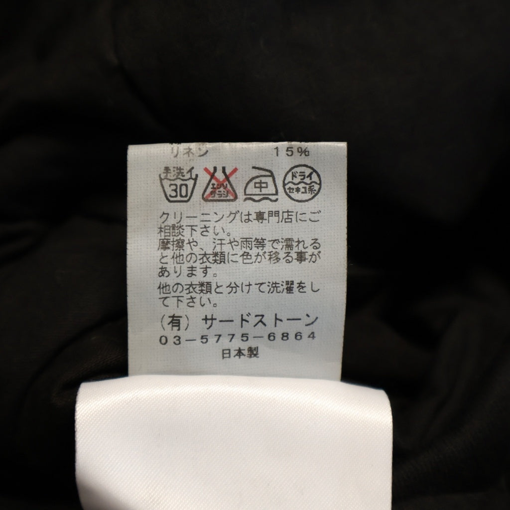 JULIUS(ユリウス) 13AW ARCHIVE COTTON LINEN MOLESKIN JACKET CRACK期 アーカイブ コットンリネン モールスキン ディメンショナルブルゾン ブラック 437BLM5