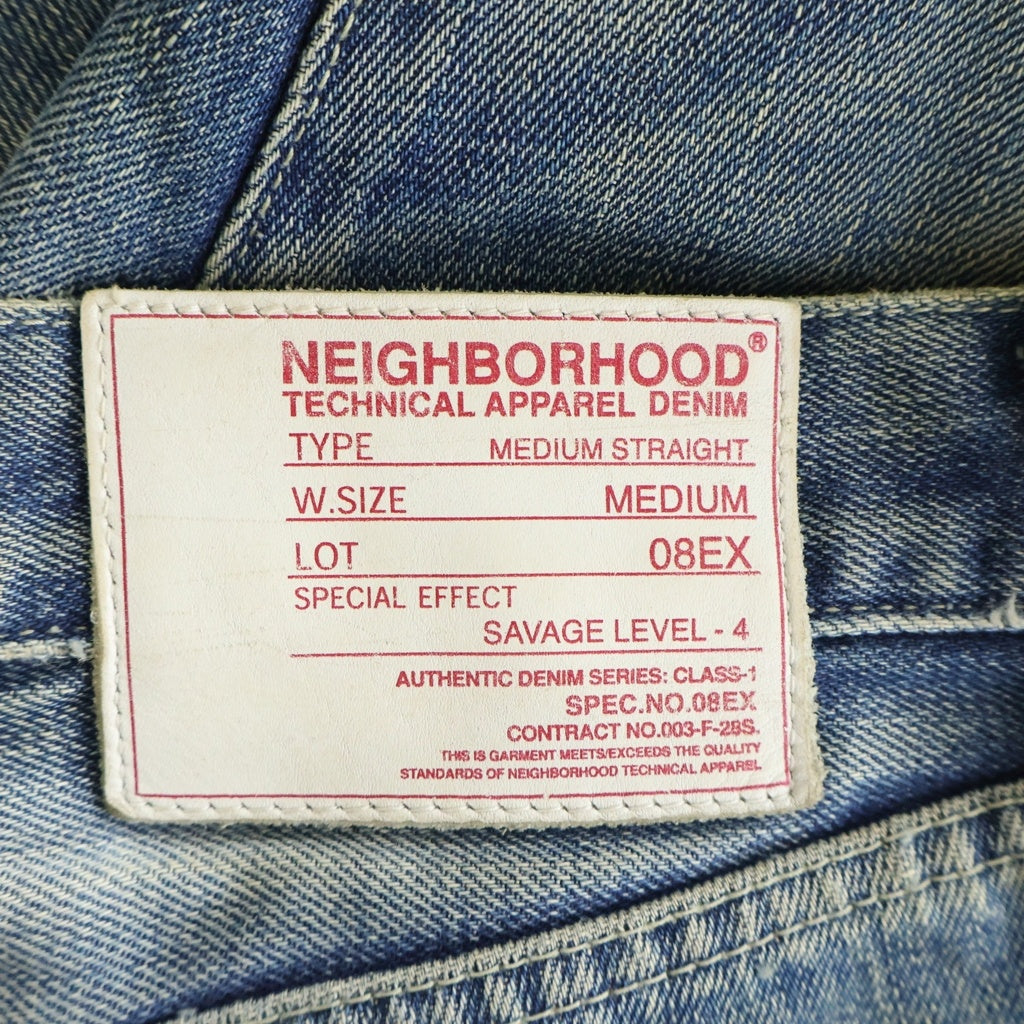 NEIGHBORHOOD(ネイバーフッド) 08AW ARCHIVE GRID SAVAGE DENIM PANTS アーカイブ グリッドサベージ ステッチデザイン ジップフライデニムパンツ インディゴ DCNH-PT-M11