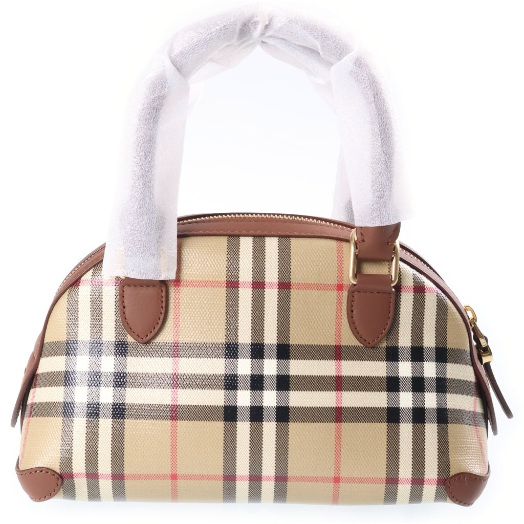 BURBERRY(バーバリー) MINI PRIMROSE BAG ミニ プリム ローズ 2WAY レザー チェック柄 ハンドバッグ ブラウン 81290771 レディース